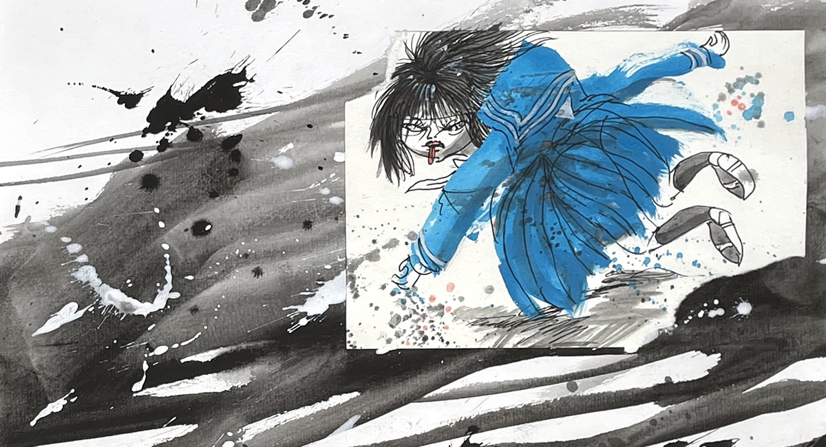 中村宏「少女騒乱（9）」2016年/紙にアクリル/絵画販売