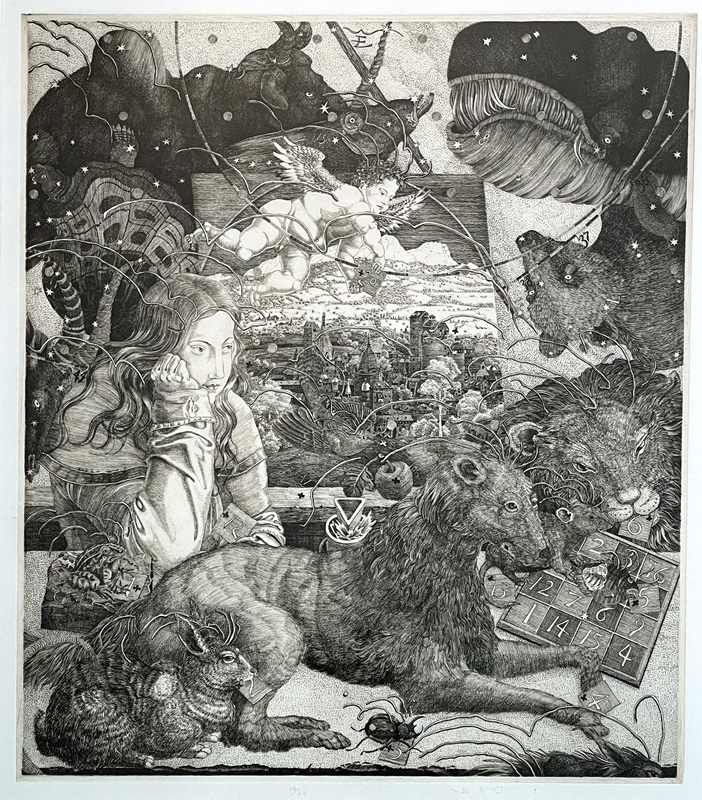 渡辺栄一「少年王国 １と２」 1988年 /銅版画 エングレーヴィング/絵画販売