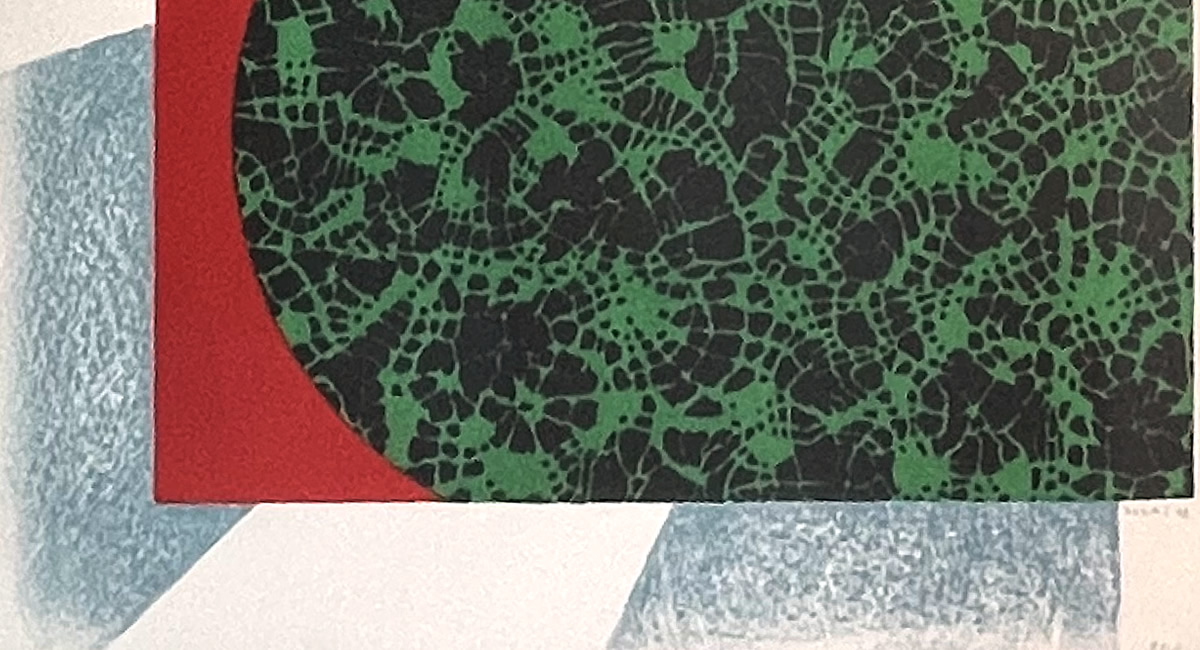 菅井汲「緑のフェスティバル」1966年/リトグラフ/絵画販売