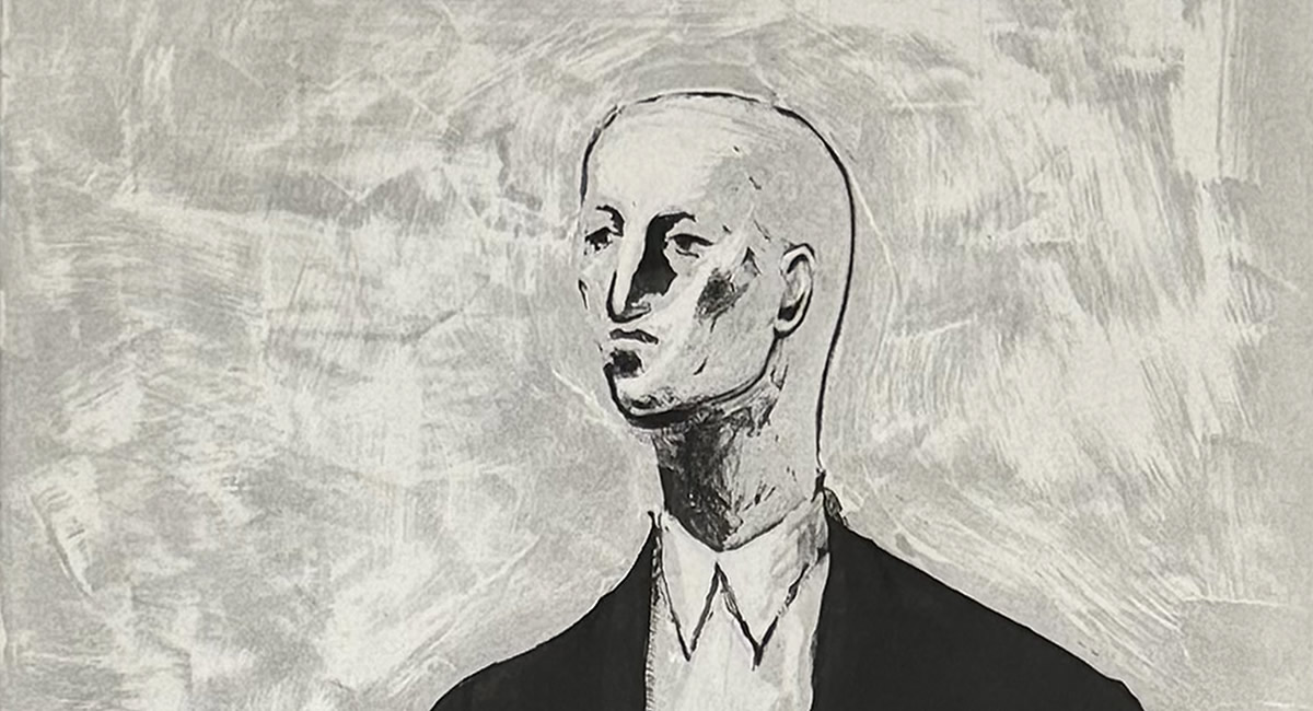 舟越桂「Study」1990年/ソープグランドアクアチント/絵画販売(SOLD)