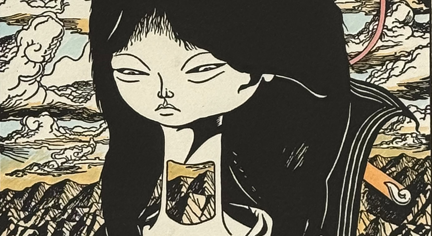 中村宏「聖少女（黒）」1974年/亜鉛凸版/絵画販売