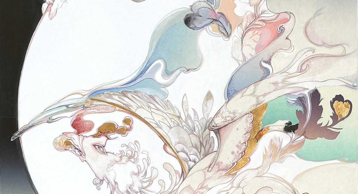 入江明日香「琥珀杜鵑草」/原画ミクスドメディア/絵画販売(SOLD)