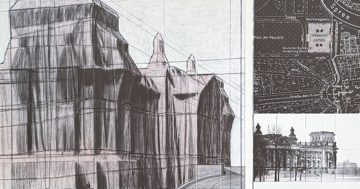 クリストCHRISTO「ラップされた国会議事堂ベルリンの為のプロジェクト1992」