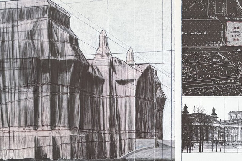 クリストCHRISTO「ラップされた国会議事堂ベルリンの為のプロジェクト1992」